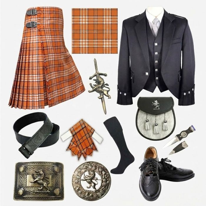 Scottish Argyle Jacket and Vest Wedding Kilt Outfit
