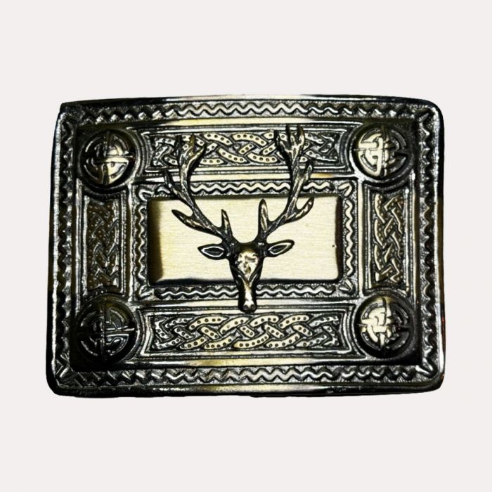 Antique Stag Head Buckle