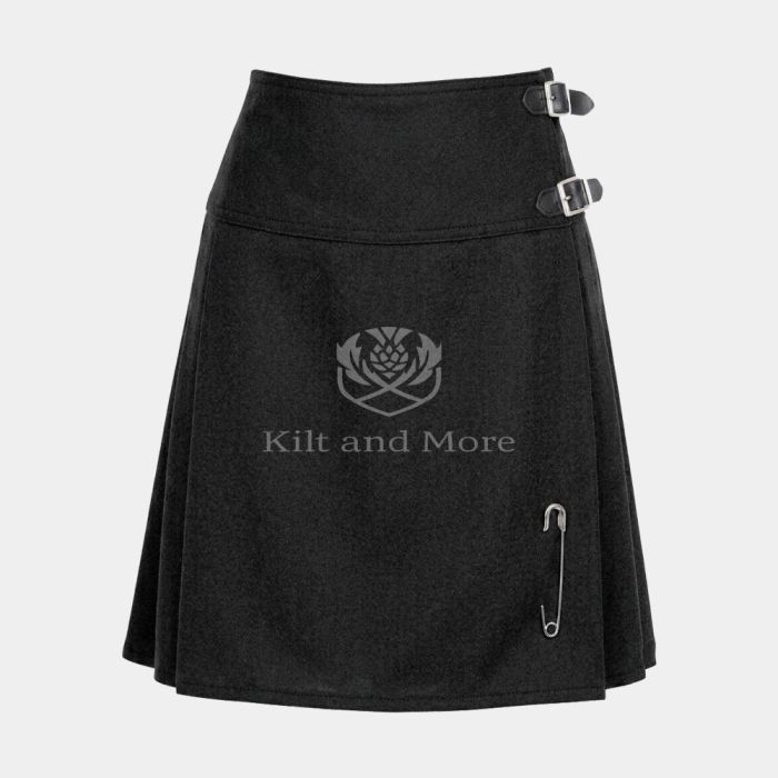 Black Wool For Women Skirt