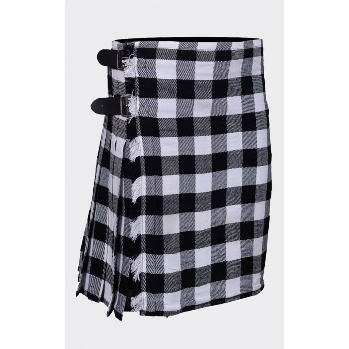 Black and White Tartan kilt