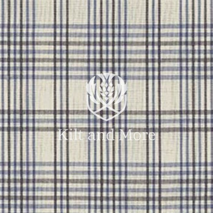 Blue and Cream Check Tartan Kilt