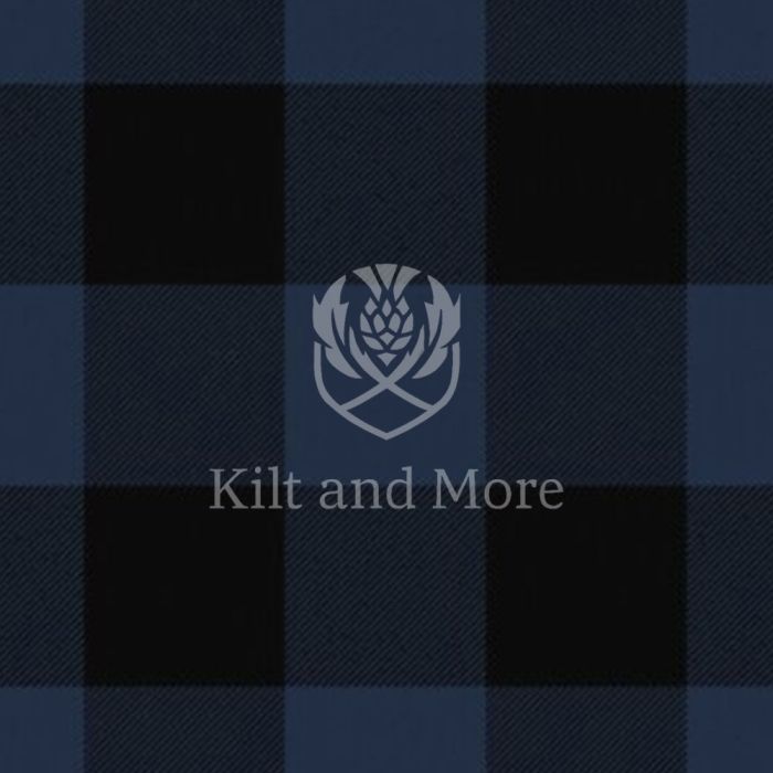 Border Shepherd's Check Black and Blue Tartan Kilt