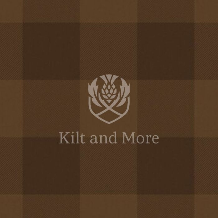 Border Shepherd's Check Black and Brown Tartan Kilt