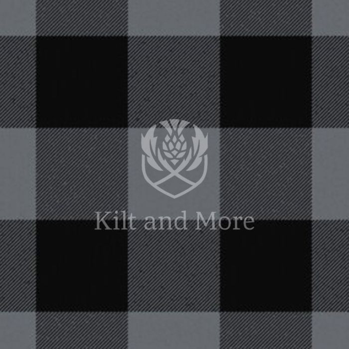 Border Shepherd's Check Black and Grey Tartan Kilt
