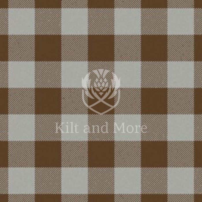 Border Shepherd's Check Brown and White Tartan Kilt