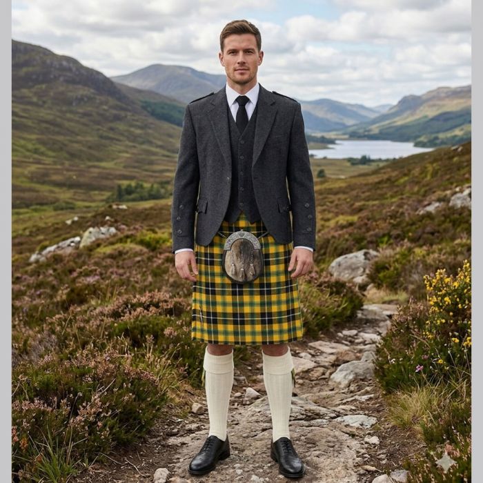 Cornish National Tartan Argyll Kilt Outfit