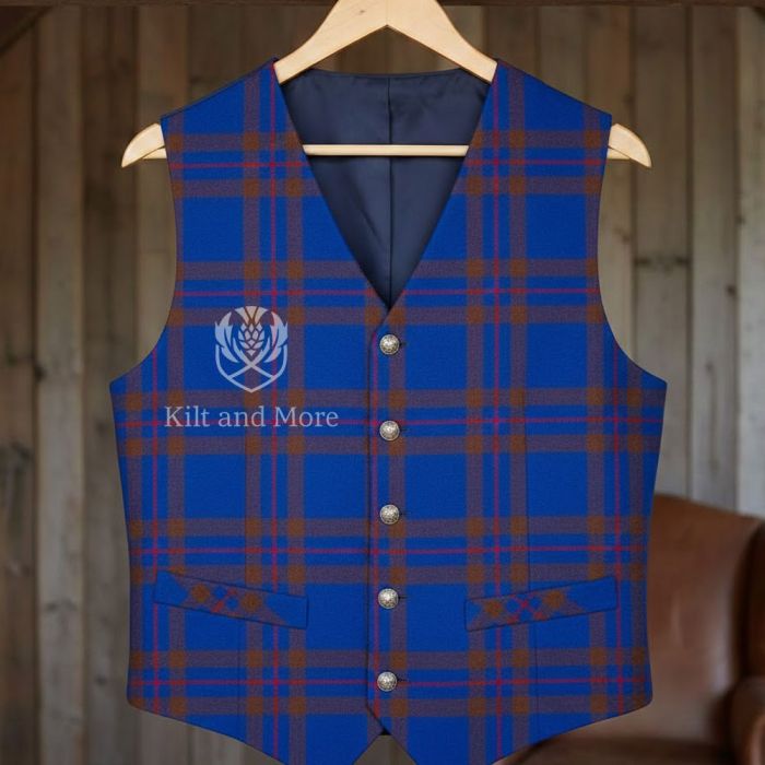 5 Button Elliot Modern Tartan Vest