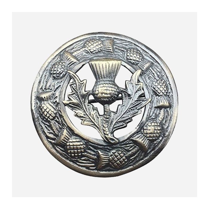 FLy Plaid Badge Brooch