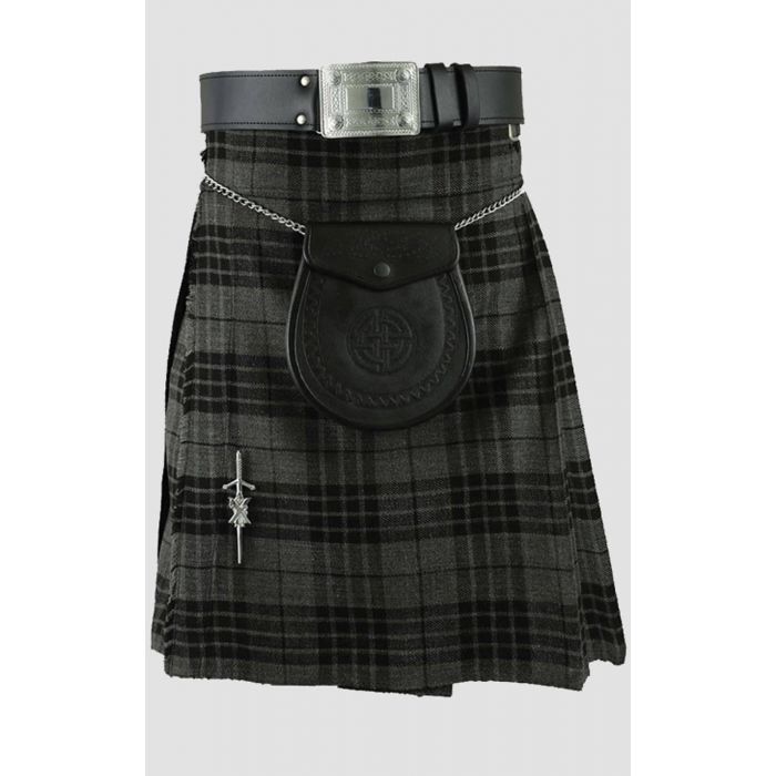 Grey Watch Tartan Scottish Traditional 8 Yards kilt