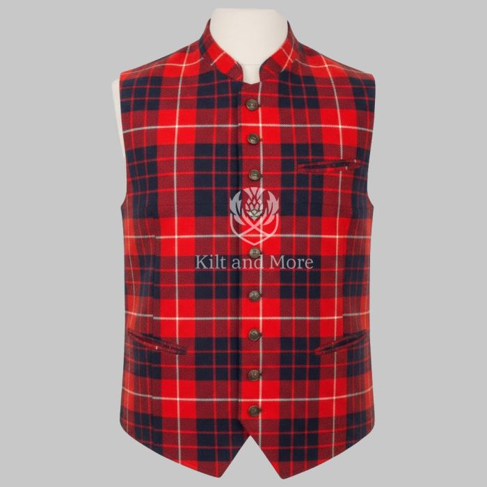 Hamilton Red tartan Vest