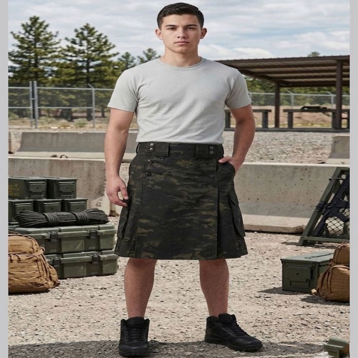 Tactical Men's Multicam Black Commando Kilt
