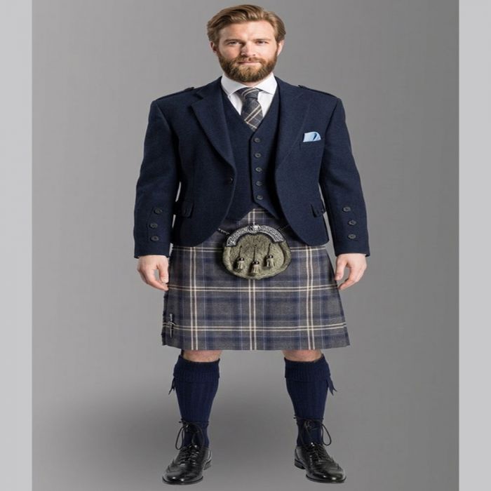 Highland Storm Tartan Kilt Outfit 
