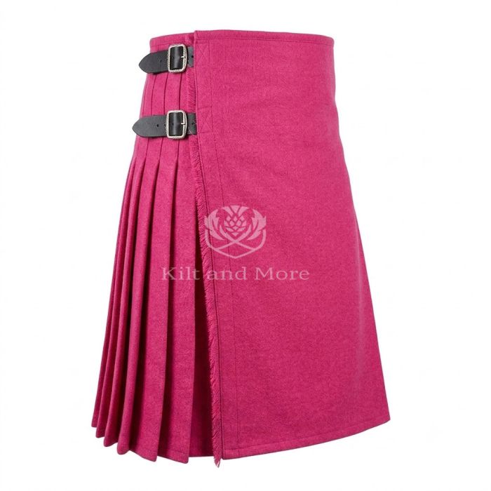 Hot Pink Wool Kilt