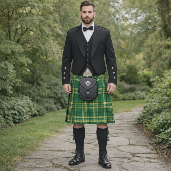 Tartan Kilt Outfit With Prince Charlie Jacket