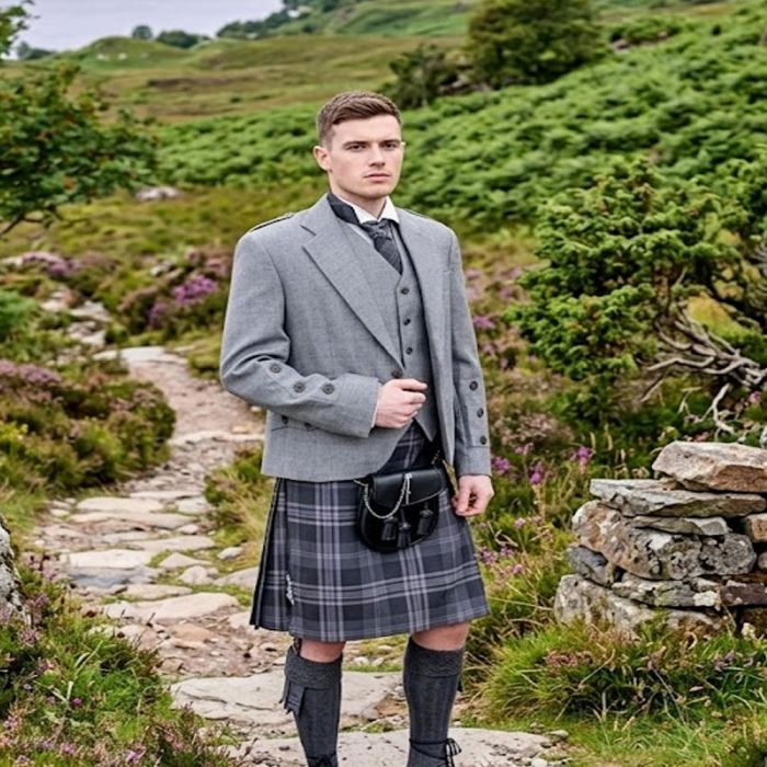 Light Grey Braemar Jacket & Vest
