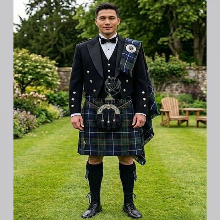Prince Charlie Macrae Hunting Modern Tartan Kilt Outfit
