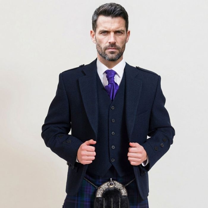 Navy Arrochar Tweed Jacket & Waistcoat

