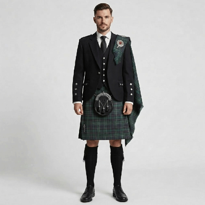 O'Kelly (O' Ceallaigh) Kilt with Argyle Jacket Outfit