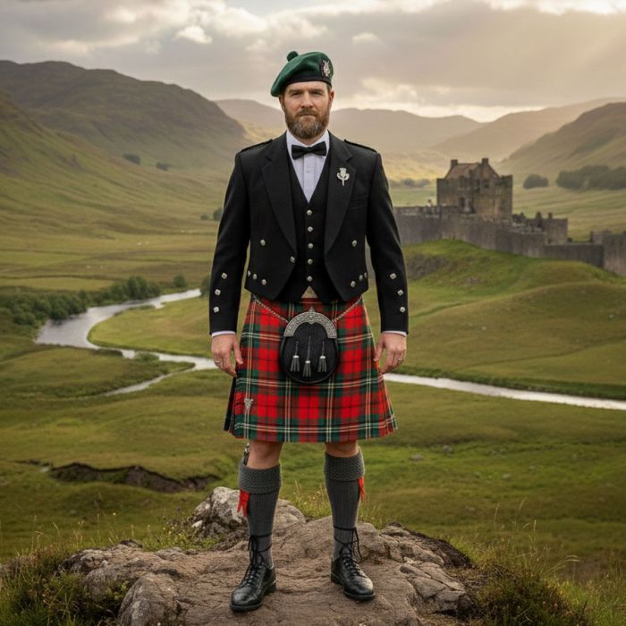 Tartan Kilt Outfit Package With Prince Charlie Jacket