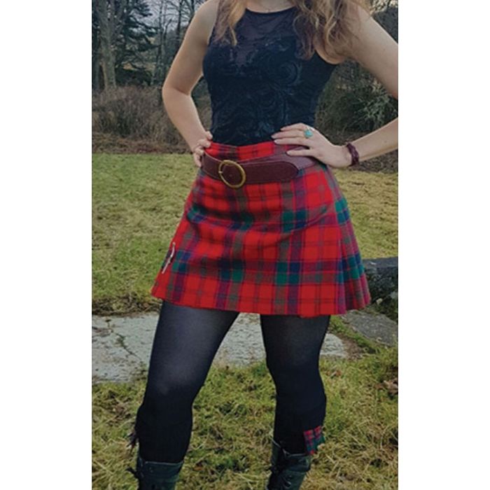 Red Robertson Modern Tartan Kilt For Women