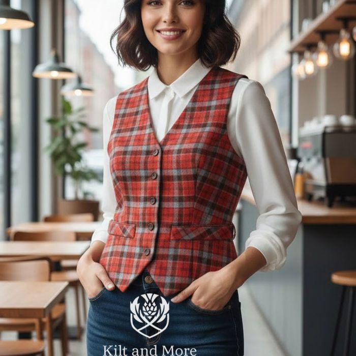 Robertson Weathered Tartan Vest For Women