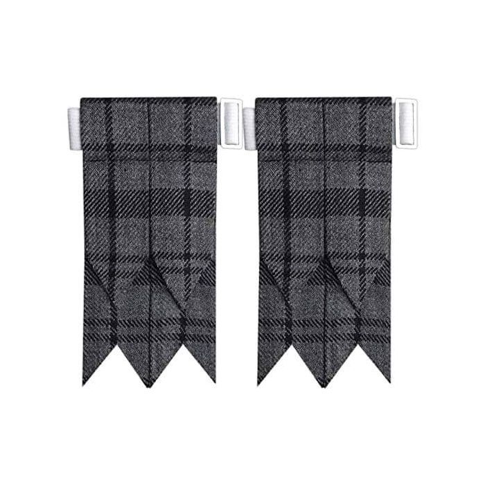 Scottish Traditional Grey Watch Tartan Kilt Flashes
