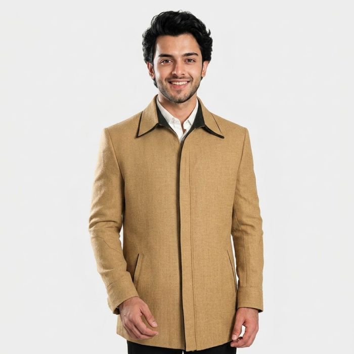 Maroon Double Collar Tailored Jacket