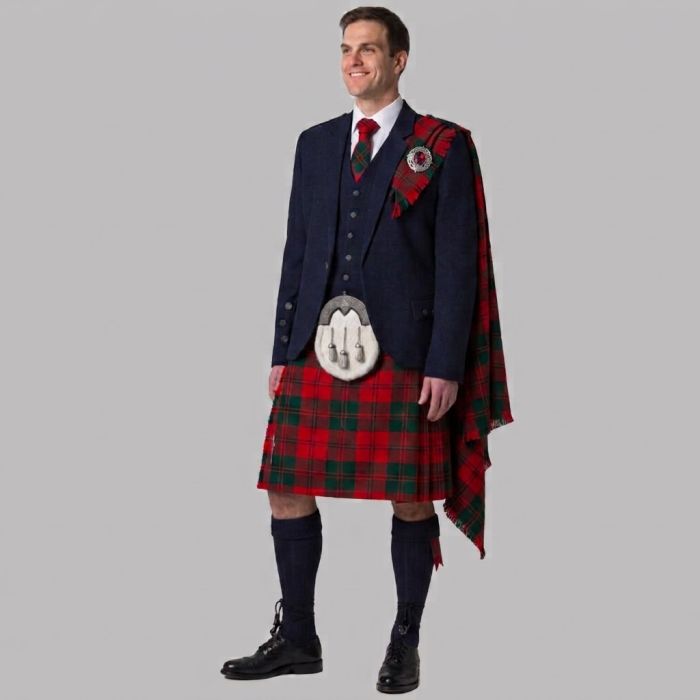 Erskine Modern Tartan Kilt with Tweed Jacket Outfit