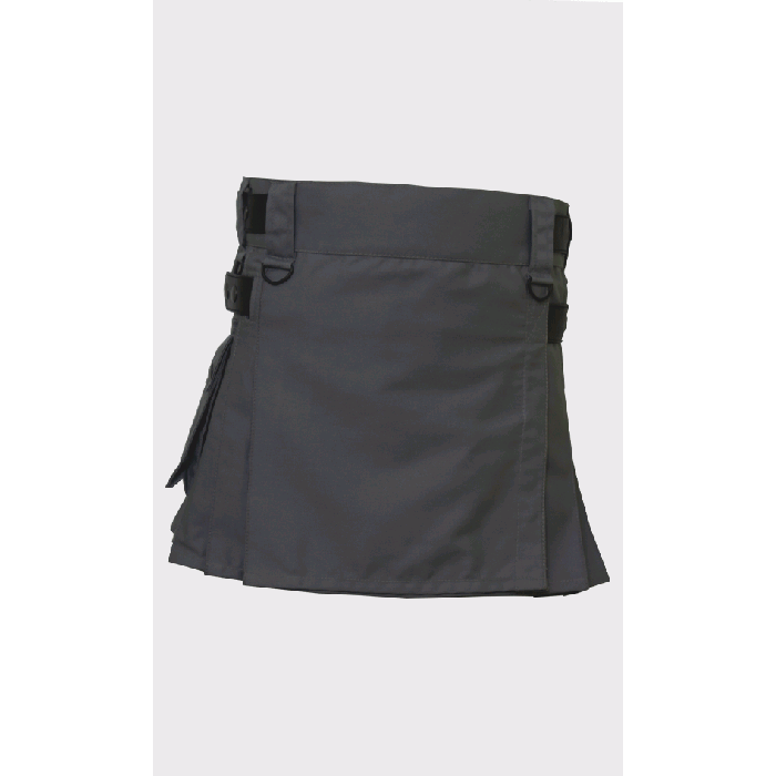  Women Gray color Leather Straps Utility Kilt