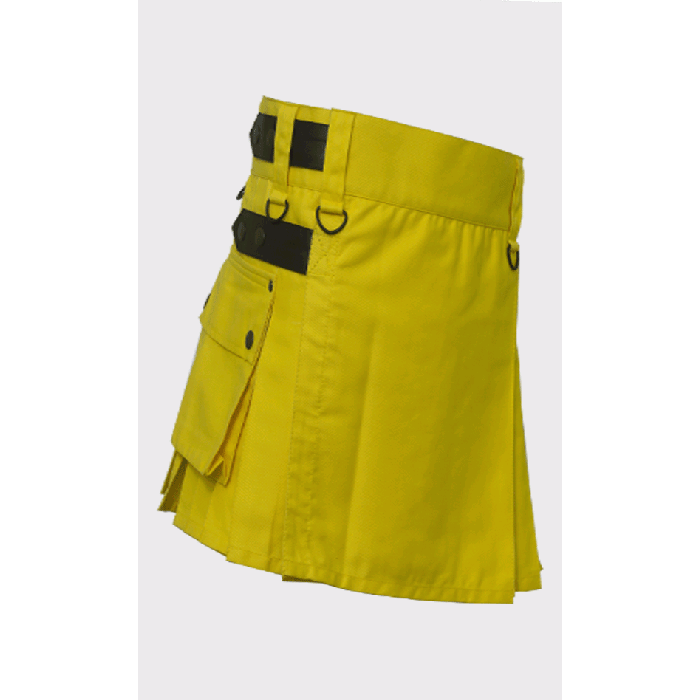 Women Yellow Color Utility Kilt  