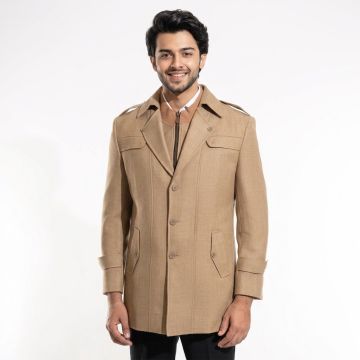 Plain Peanut Brown Classic Tweed Jacket