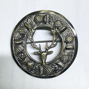 Antique Stag Head Brooch