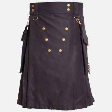 Black Deluxe Utility Kilt