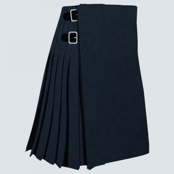 Blue Modern Plain Colored Tartan Kilt