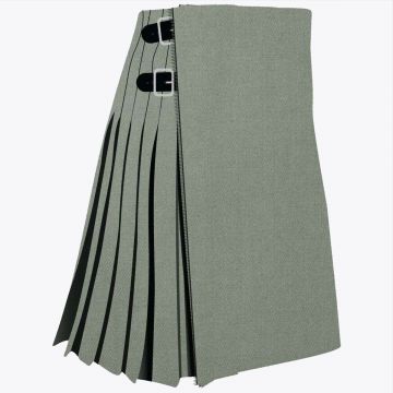 Blue Weathered Plain Tartan Kilt