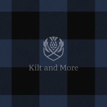 Border Shepherd's Check Black and Blue Tartan Kilt