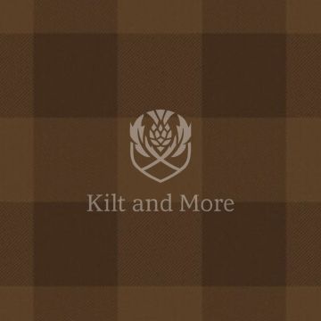 Border Shepherd's Check Black and Brown Tartan Kilt