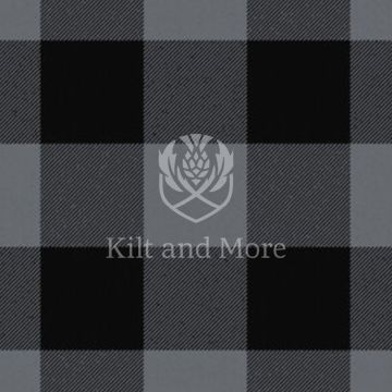 Border Shepherd's Check Black and Grey Tartan Kilt