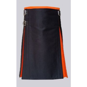 Classic Hybrid Black and Orange Kilt