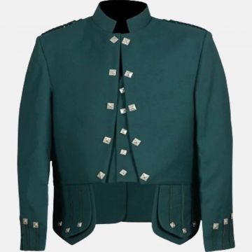 Highland Traditionel skotsk grøn militær trommeslager doublet