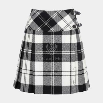 Erskine Black And White Tartan Skirt