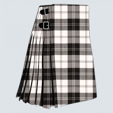 Erskine Black And White Tartan Kilt