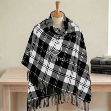 Erskine Black & White  Tartan Fly Plaid