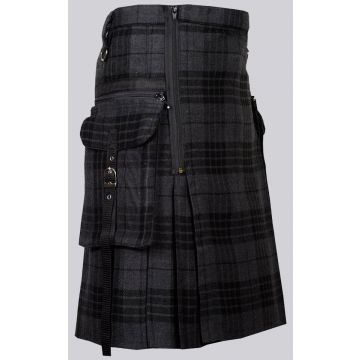 Gothic / Punk Rock Tartan Utility Kilt For Men