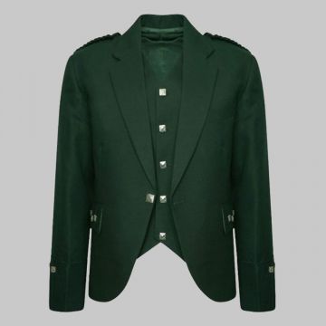 Green Argyll Jacket And Vest Made To Measure