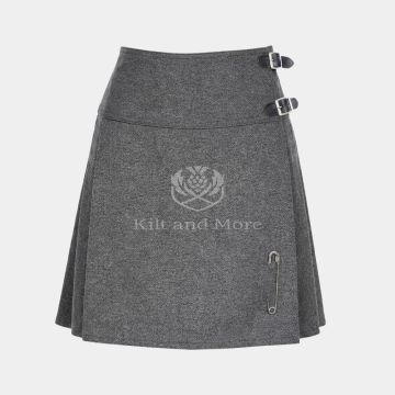 Grey Wool Skirt For Women 