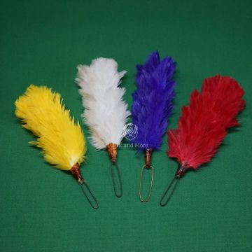  Hackle,  White, Red, Purple, Yellow