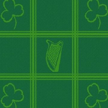Harp & Shamrock Green Small Sett Tartan kilt