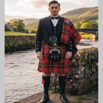 Hay Modern Prince Charlie Taratn  Kilt Outfit