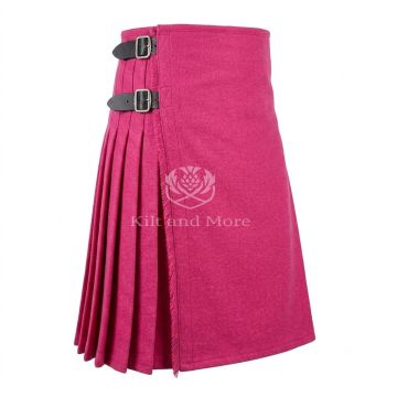 Hot Pink Wool Kilt